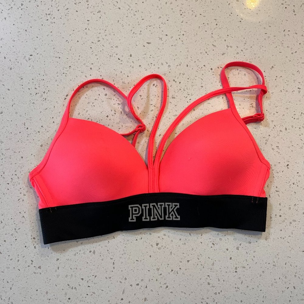 Victorias Secret PINK V strap push up sports bra